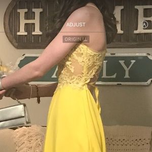 Clarisse Canary Yellow Size 4 Prom Dress